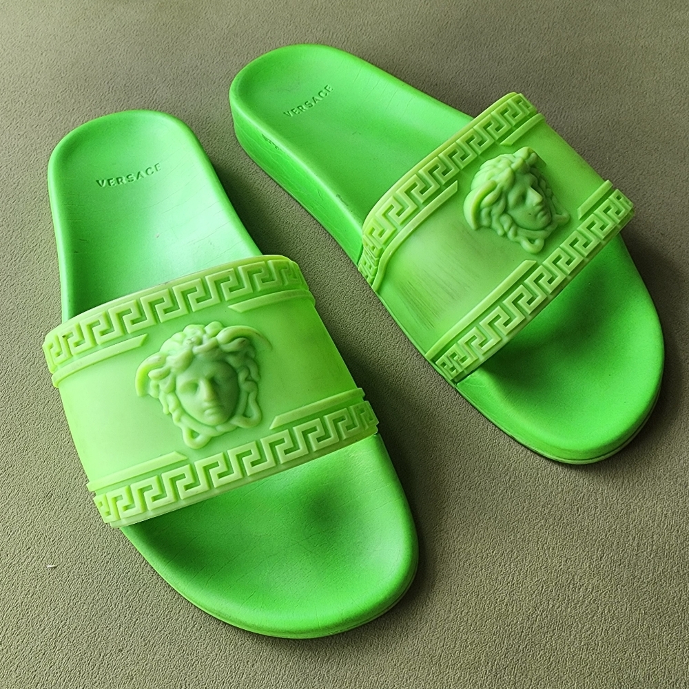 Versace Rubber Slides (Cheaper On Depop)